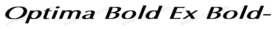 Optima Bold Ex Bold字体转换